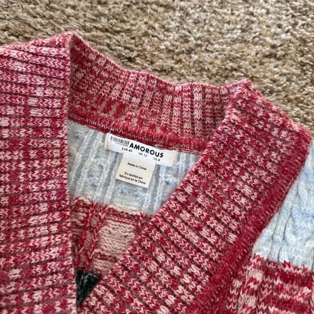 GLAMOROUS DARK RED MULTI MELANGE CARDIGAN
Size US 8 - Picture 10 of 12